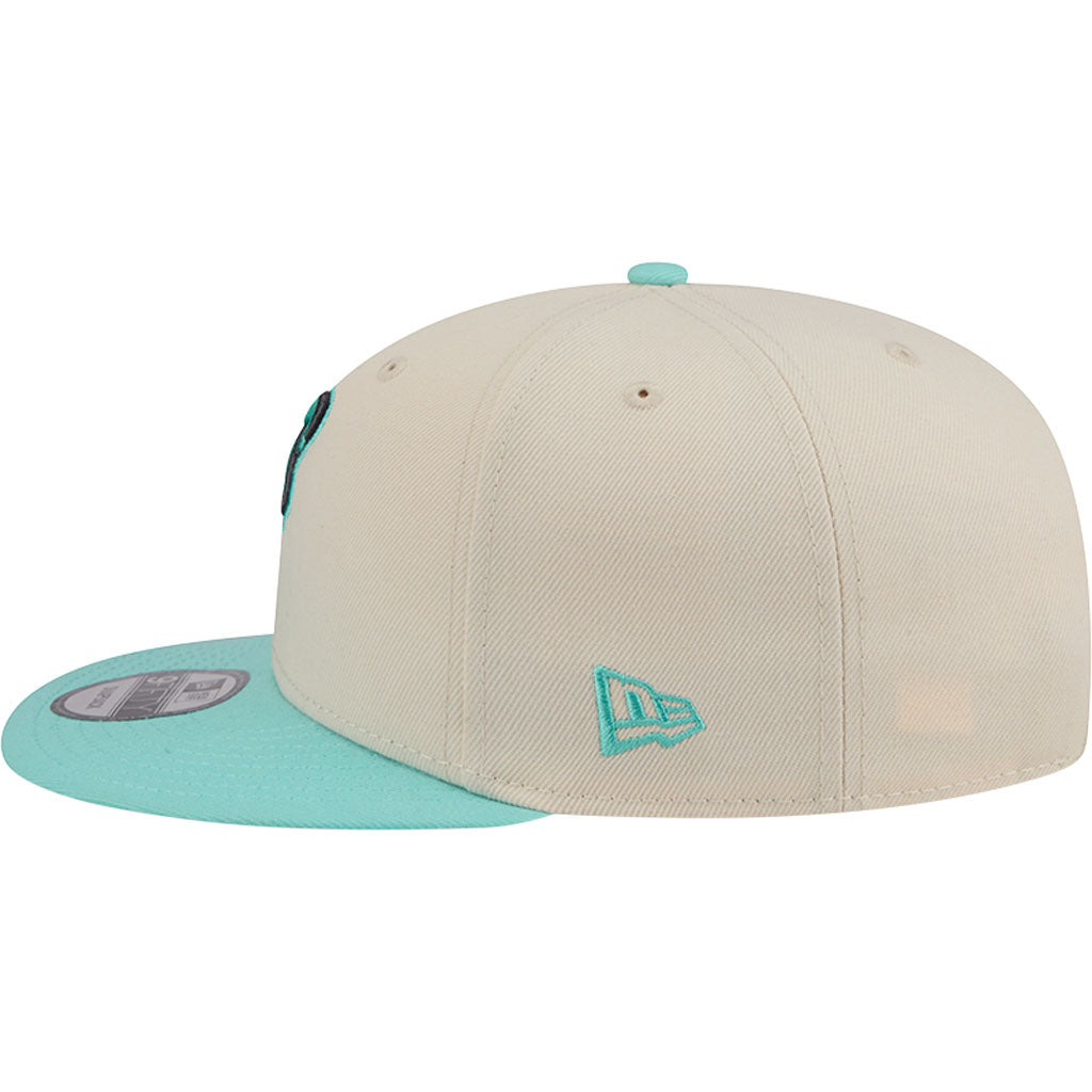 MLB Arizona Diamondbacks New Era Two-Tone Snakehead Aqua 9FIFTY Snapback Hat - Light cream