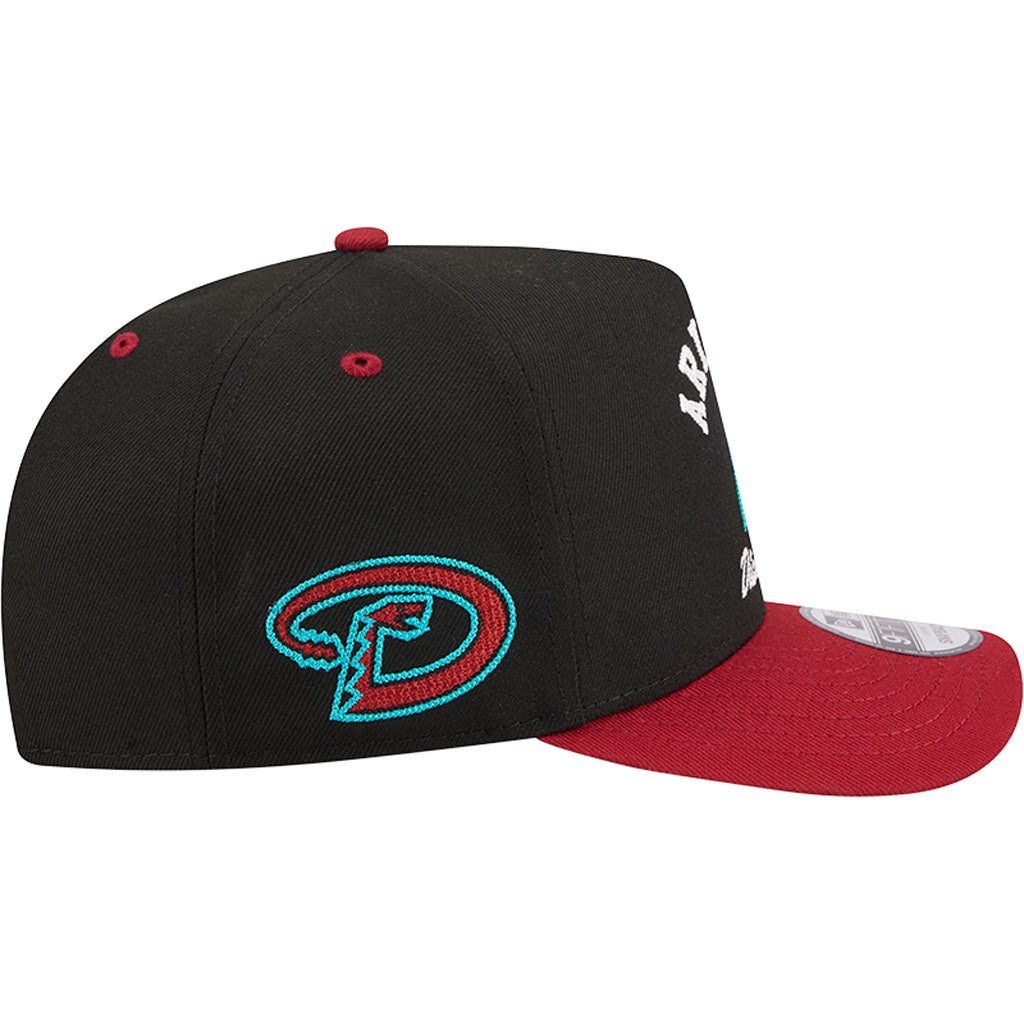 MLB Arizona Diamondbacks New Era Arched 9FIFTY A-Frame Snapback Hat - Black