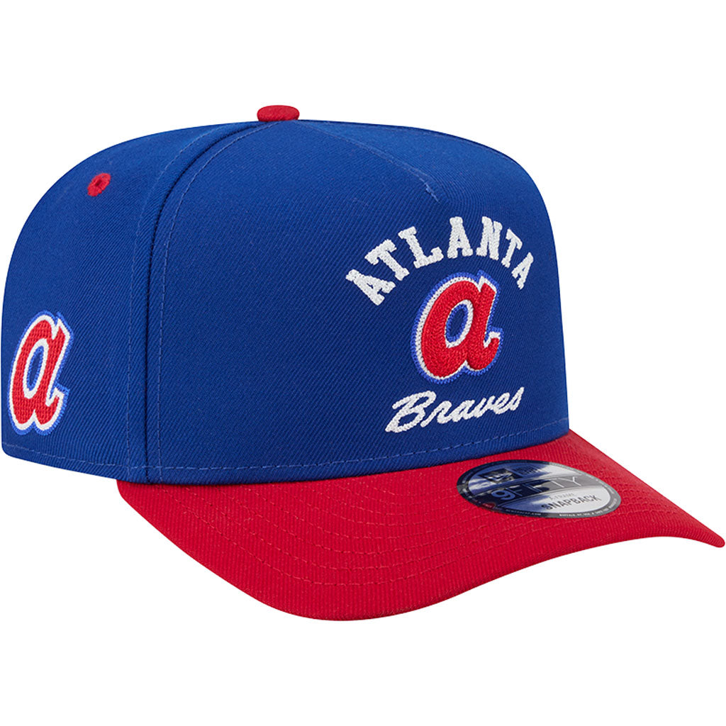 MLB Atlanta Braves New Era Arched 9FIFTY A-Frame Snapback Hat - Blue