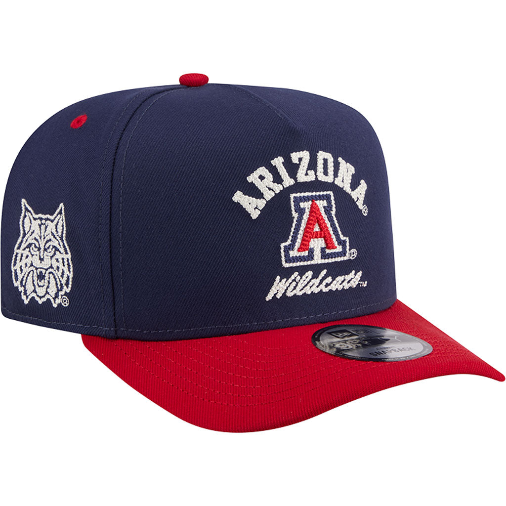 NCAA Arizona Wildcats New Era Arched 9FIFTY A-Frame Snapback Hat - Navy