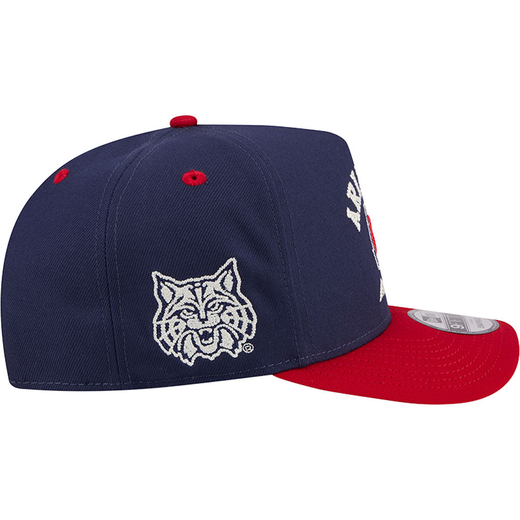 NCAA Arizona Wildcats New Era Arched 9FIFTY A-Frame Snapback Hat - Navy