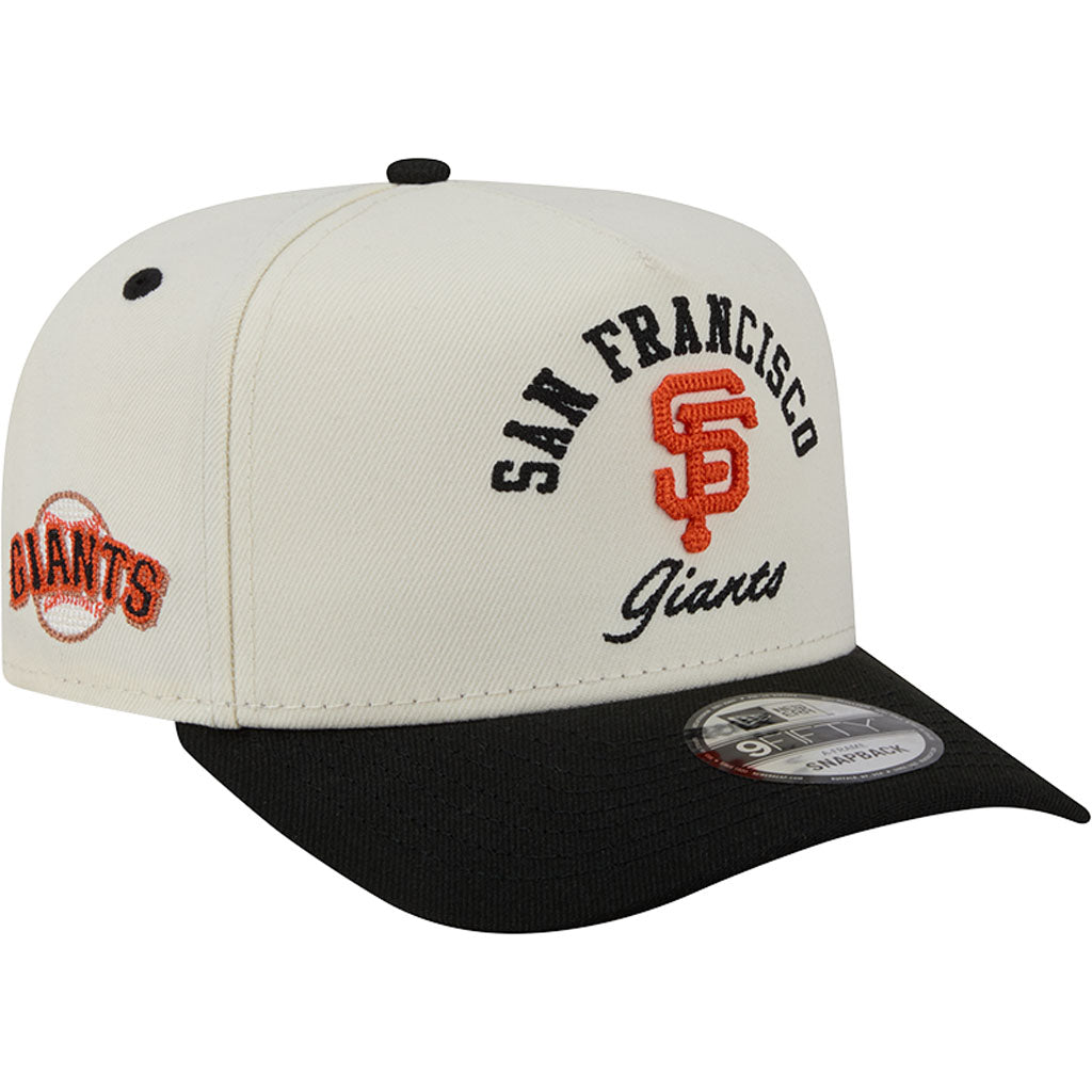 MLB San Francisco Giants New Era Arched 9FIFTY A-Frame Snapback Hat - Cream