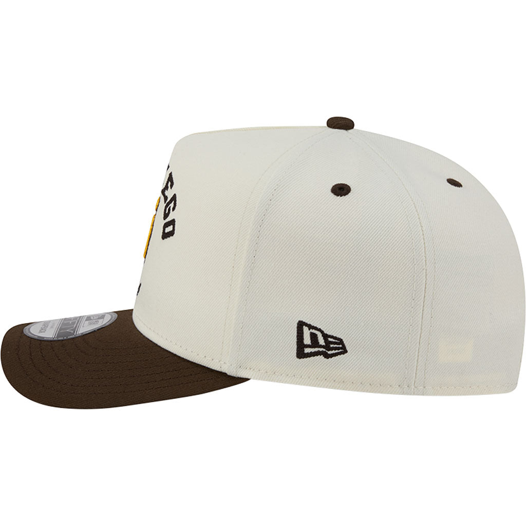 MLB San Diego Padres New Era Arched 9FIFTY A-Frame Snapback Hat - Cream