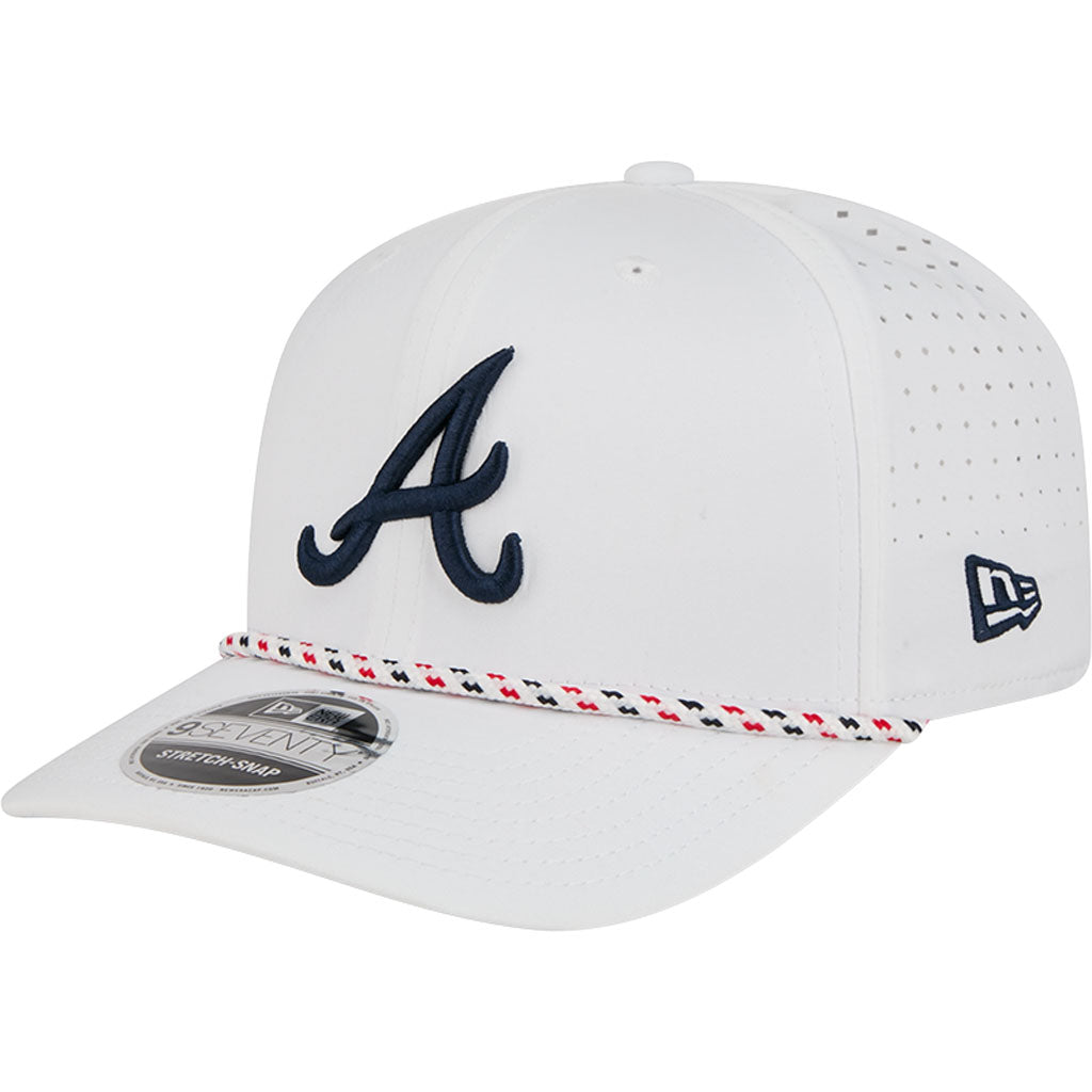 MLB Atlanta Braves New Era Sport 9SEVENTY Stretch Snapback Hat - White