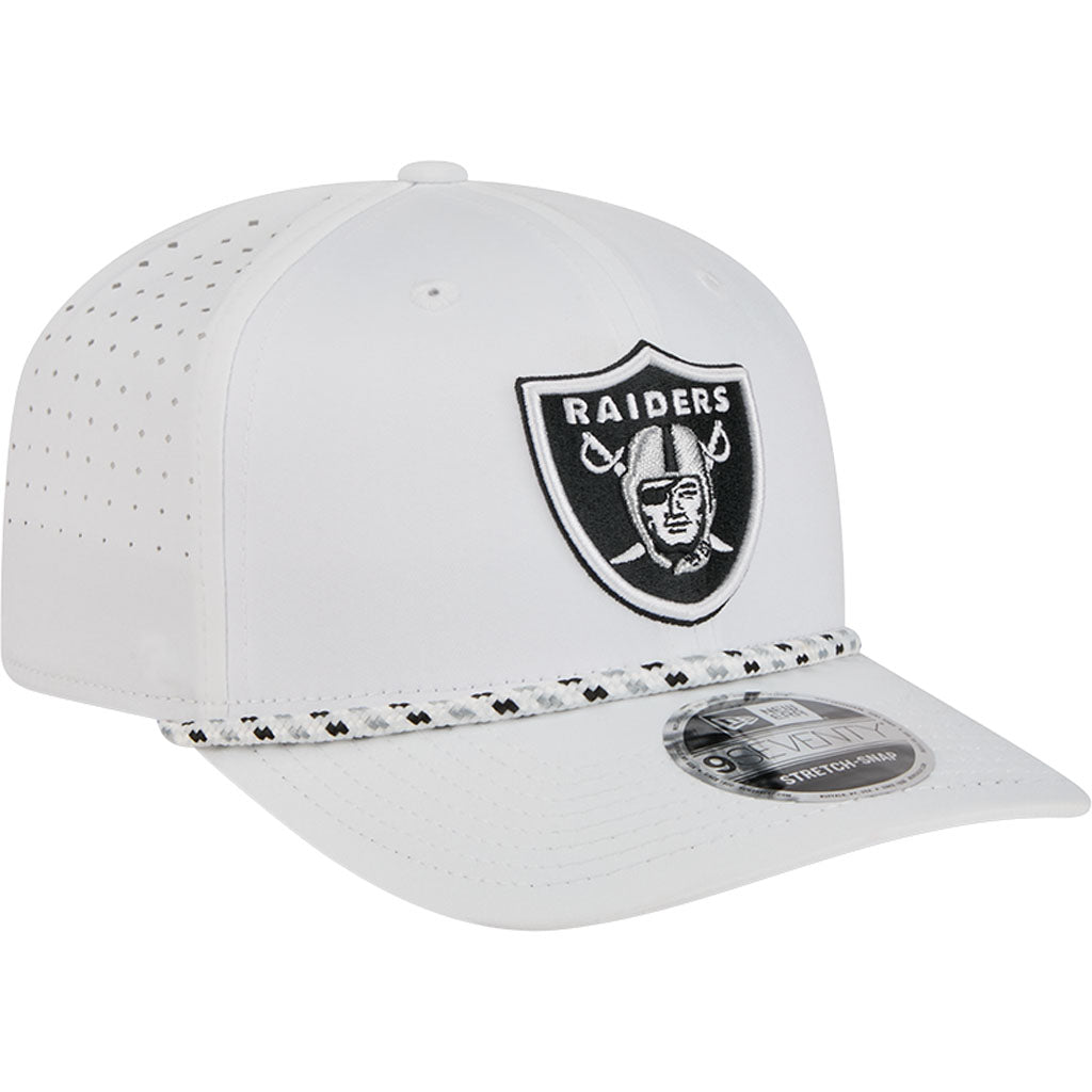 NFL Las Vegas Raiders New Era Sport 9SEVENTY Stretch Snapback Hat - White