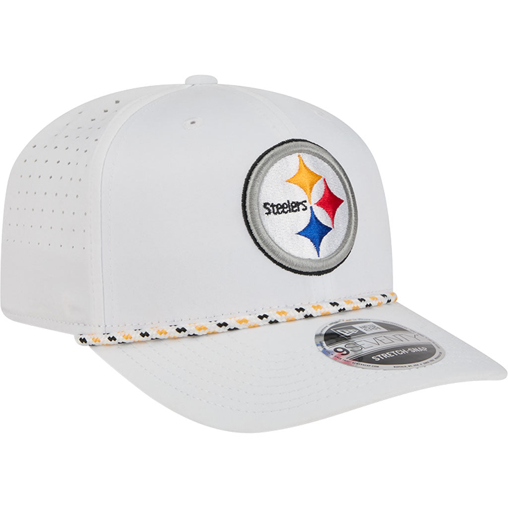 NFL Pittsburgh Steelers New Era Sport 9SEVENTY Stretch Snapback Hat - White