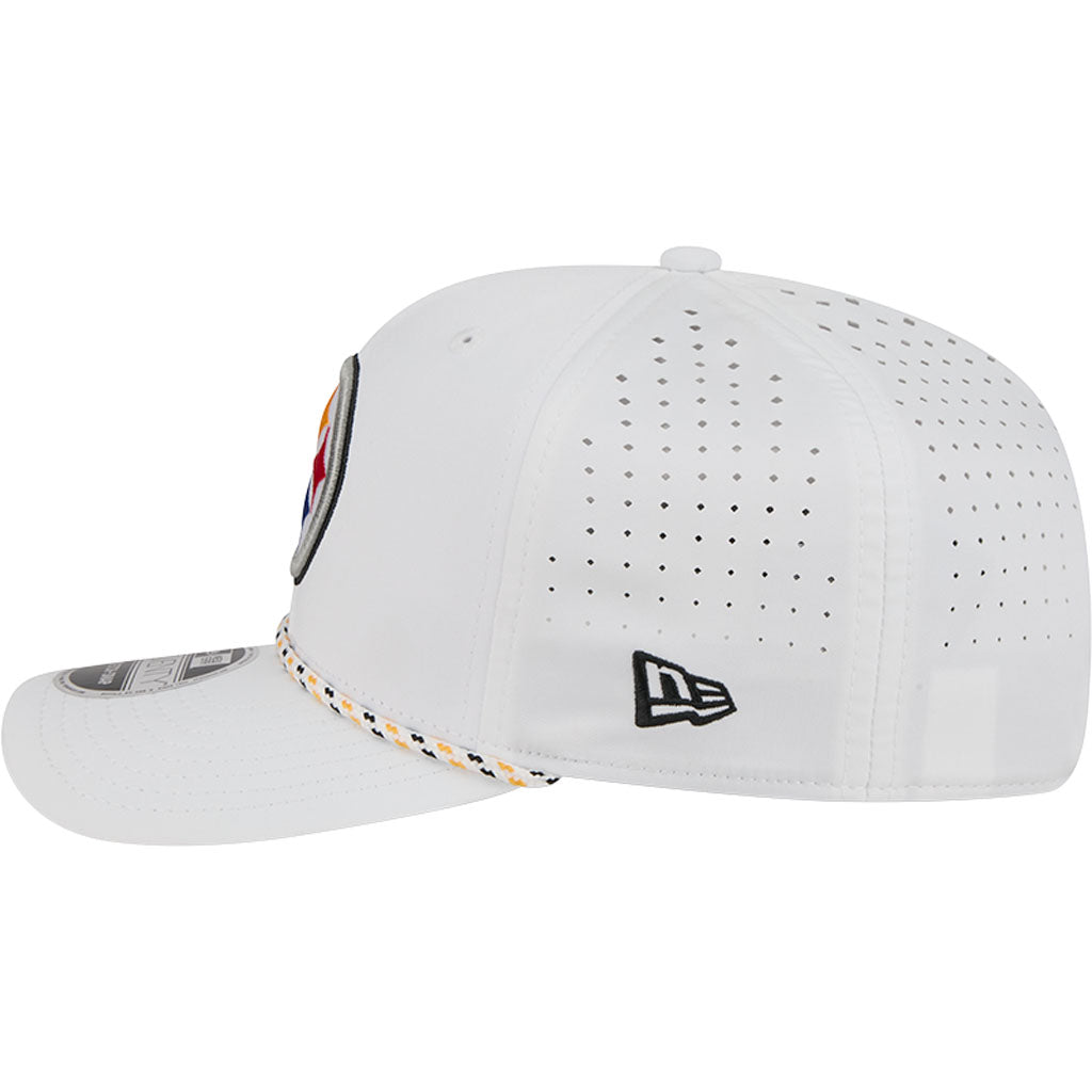 NFL Pittsburgh Steelers New Era Sport 9SEVENTY Stretch Snapback Hat - White