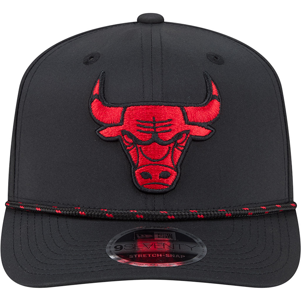 NBA Chicago Bulls New Era Sport 9SEVENTY Stretch Snap Hat - Black