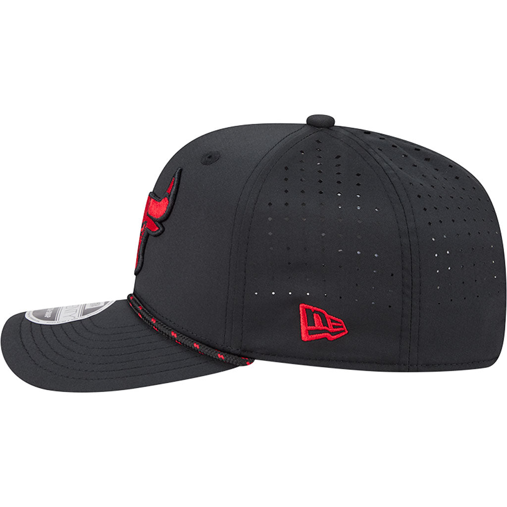 NBA Chicago Bulls New Era Sport 9SEVENTY Stretch Snap Hat - Black