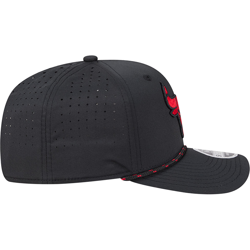 NBA Chicago Bulls New Era Sport 9SEVENTY Stretch Snap Hat - Black