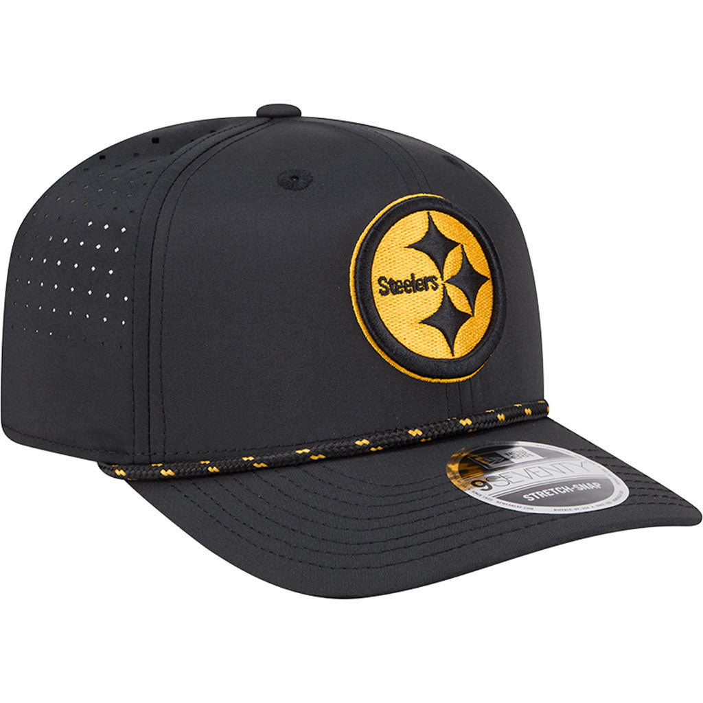 NFL Pittsburgh Steelers New Era Sport 9SEVENTY Stretch Snap Hat - Black