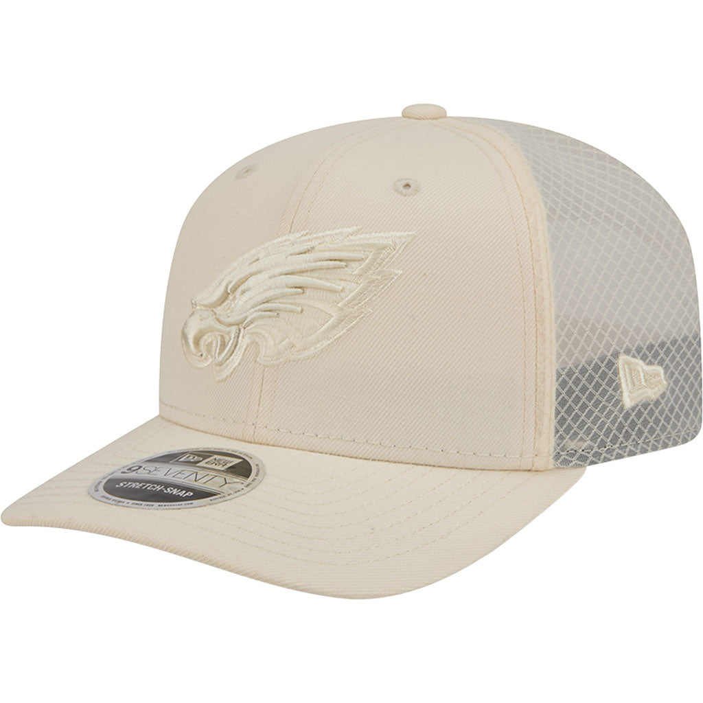 NFL Philadelphia Eagles New Era Vanilla 9SEVENTY Stretch Snap Hat - Cream