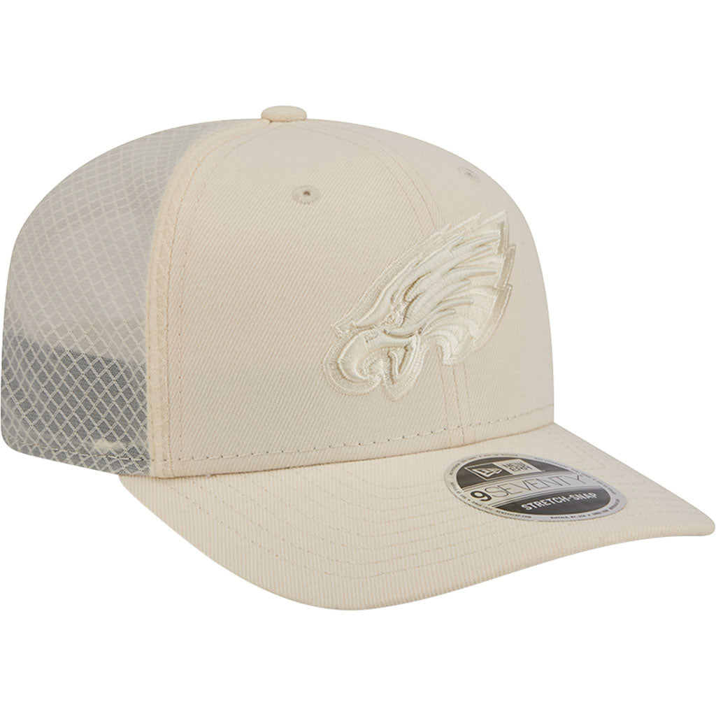 NFL Philadelphia Eagles New Era Vanilla 9SEVENTY Stretch Snap Hat - Cream