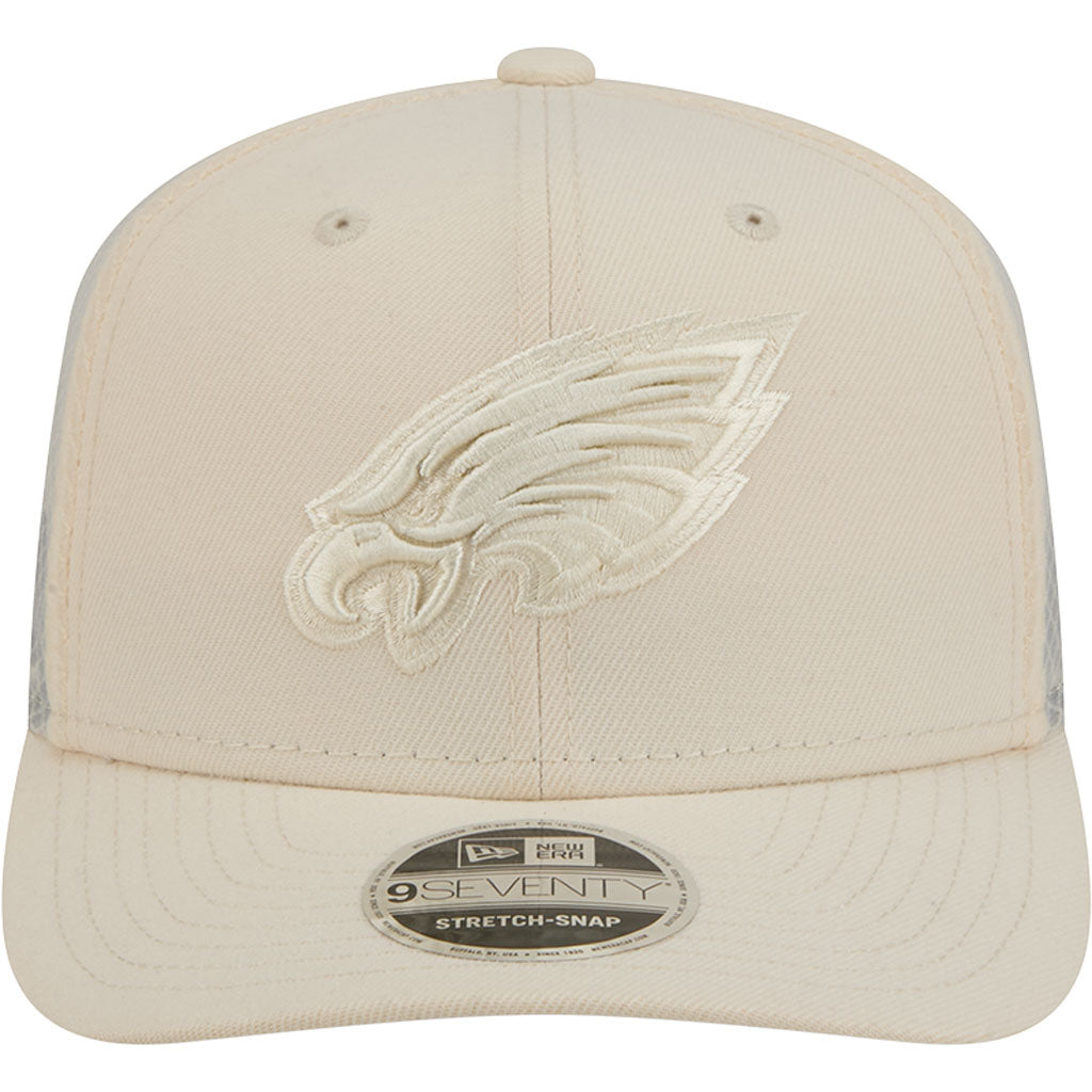 NFL Philadelphia Eagles New Era Vanilla 9SEVENTY Stretch Snap Hat - Cream