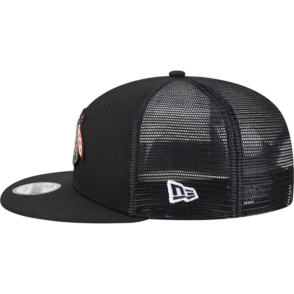 NHL Chicago Blackhawks New Era OTC Trucker 9FIFTY Snapback Hat - Black