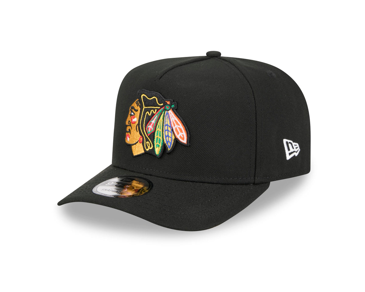 NHL Chicago Blackhawks New Era OTC 9FIFTY A-Frame Snapback Hat- Black