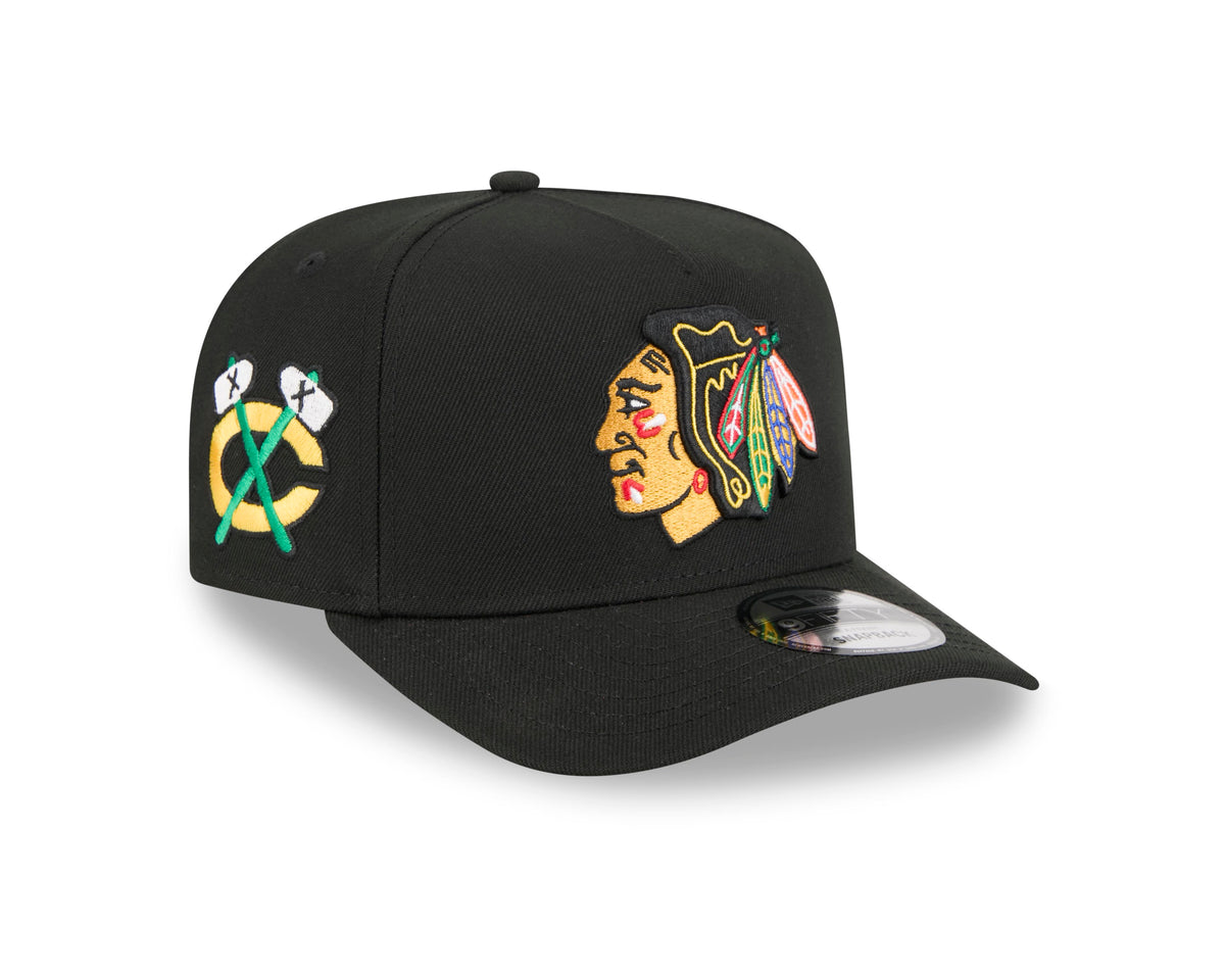 NHL Chicago Blackhawks New Era OTC 9FIFTY A-Frame Snapback Hat- Black