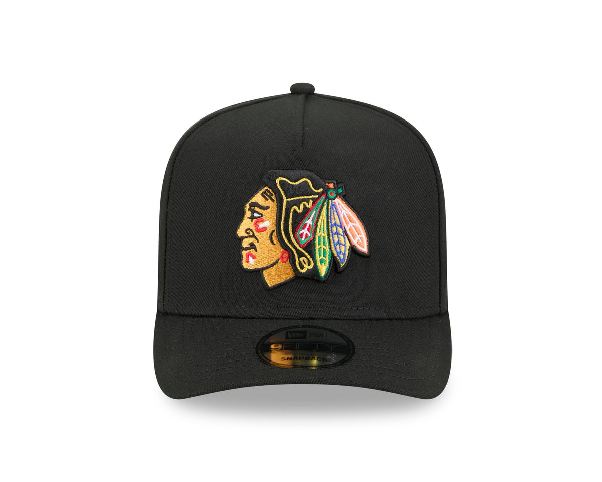 NHL Chicago Blackhawks New Era OTC 9FIFTY A-Frame Snapback Hat- Black