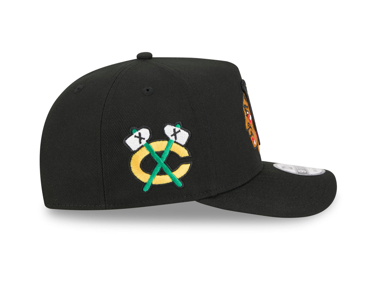 NHL Chicago Blackhawks New Era OTC 9FIFTY A-Frame Snapback Hat- Black