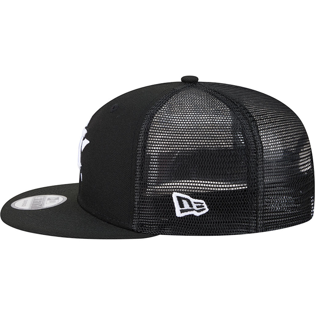 MLB Houston Astros New Era Black & White Trucker 9FIFTY Snapback Hat - Black