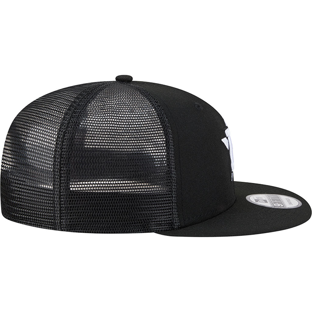 MLB Houston Astros New Era Black & White Trucker 9FIFTY Snapback Hat - Black