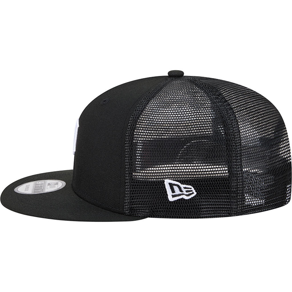 MLB Detroit Tigers New Era Black & White Trucker 9FIFTY Snapback Hat - Black