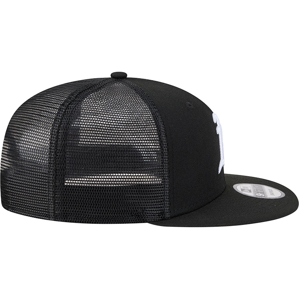 MLB Athletics New Era Black & White Trucker 9FIFTY Snapback Hat - Black