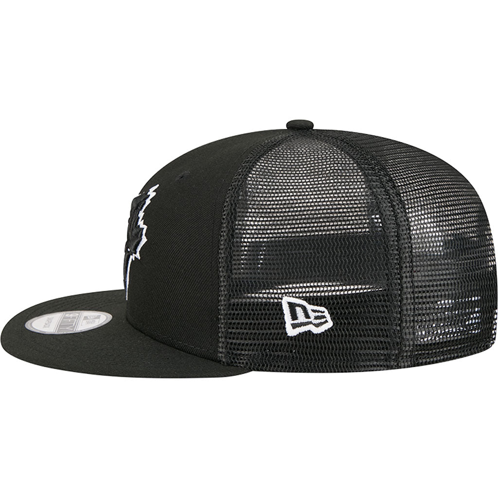 MLB Toronto Blue Jays New Era Black & White Trucker 9FIFTY Snapback Hat - Black