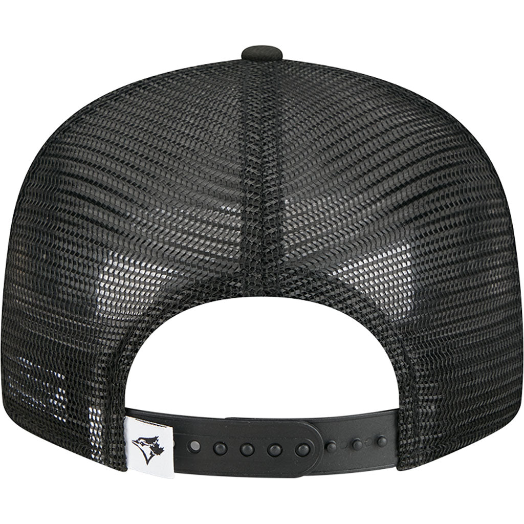 MLB Toronto Blue Jays New Era Black & White Trucker 9FIFTY Snapback Hat - Black