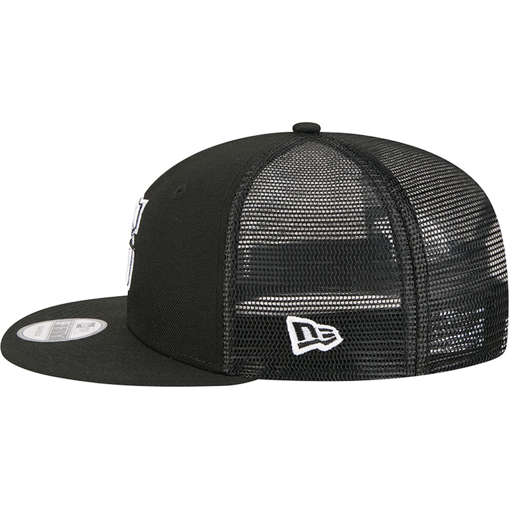 MLB Seattle Mariners New Era Black & White Trucker 9FIFTY Snapback Hat - Black