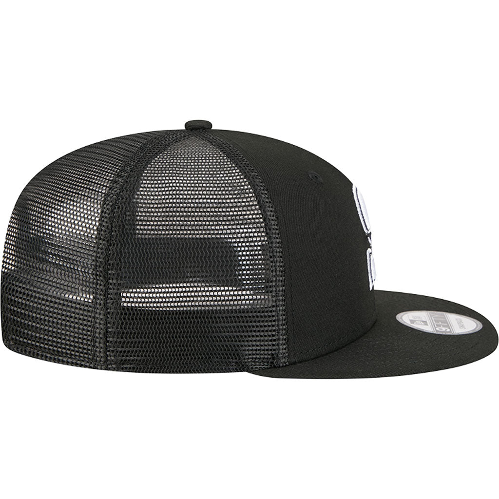 MLB Seattle Mariners New Era Black & White Trucker 9FIFTY Snapback Hat - Black
