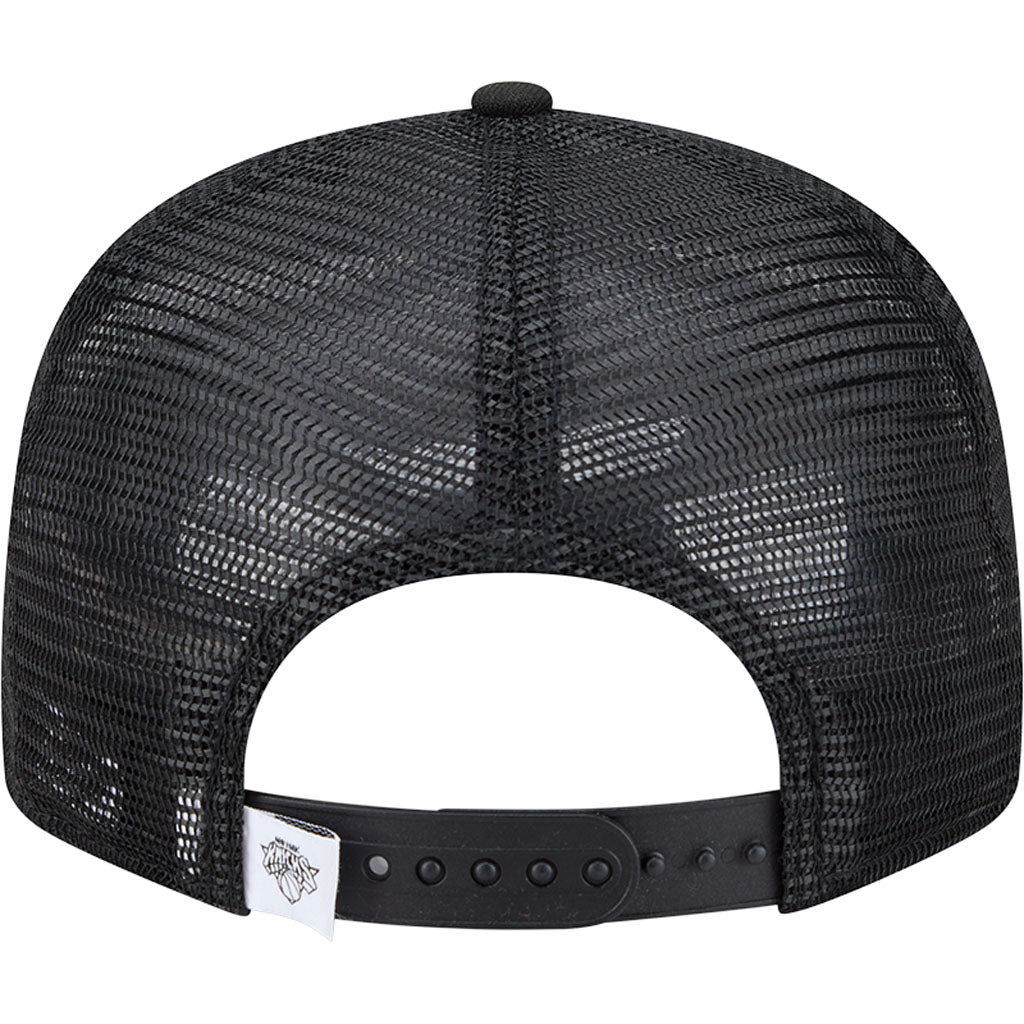 NBA New York Knicks New Era Black & White Trucker 9FIFTY Snapback Hat - Black