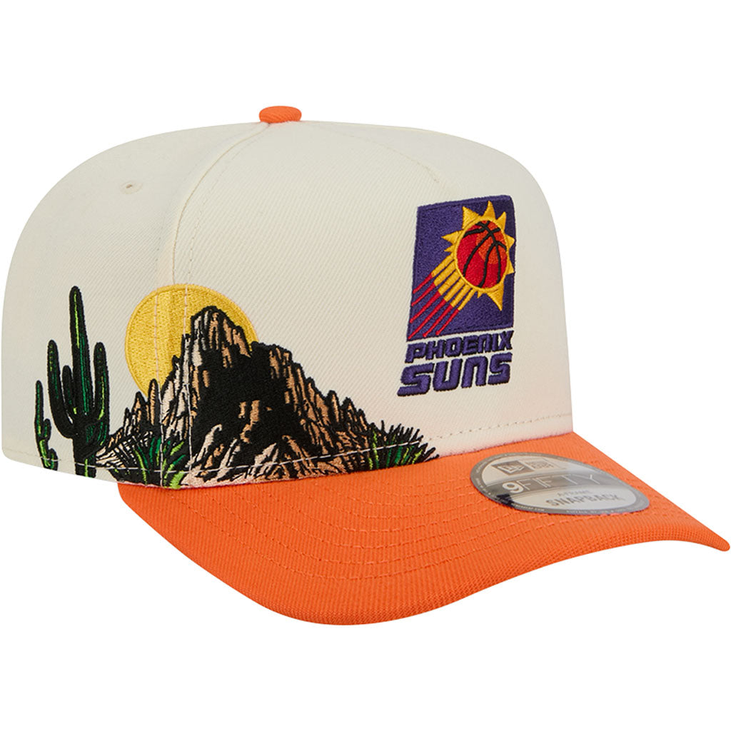NBA Phoenix Suns New Era HWC Desert 9FIFTY A-Frame Snapback Hat - Cream