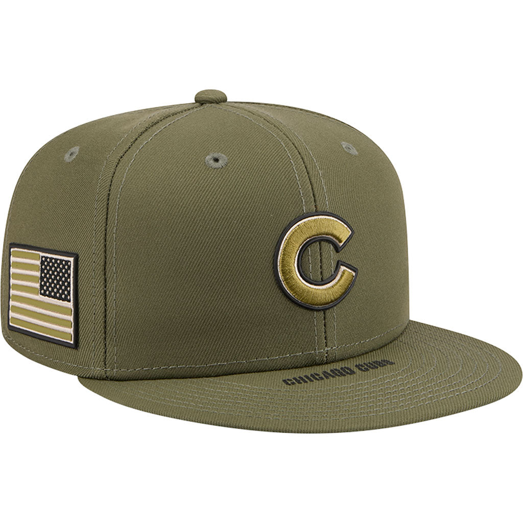 MLB Chicago Cubs New Era 2026 Armed Forces Day 59FIFTY Fitted Hat - Green