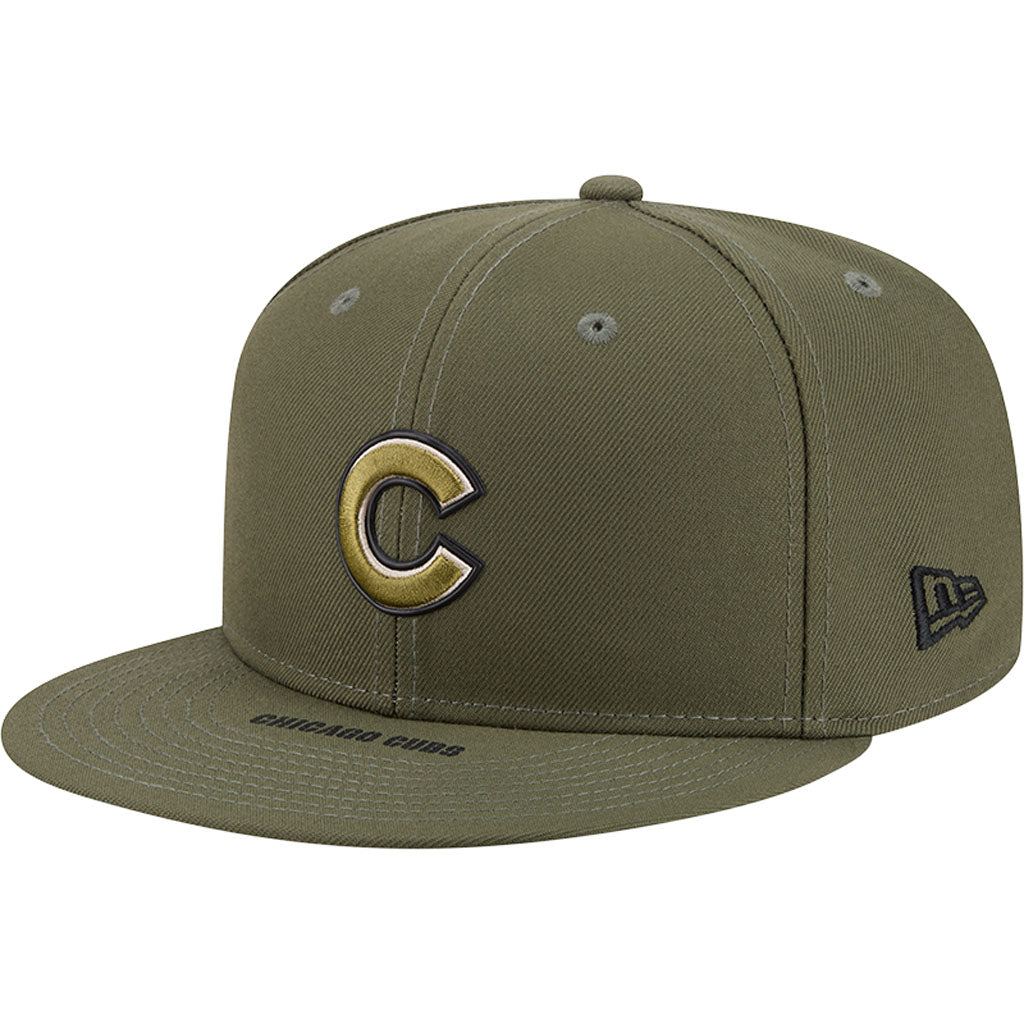 MLB Chicago Cubs New Era 2026 Armed Forces Day 9FIFTY Snapback Hat - Green