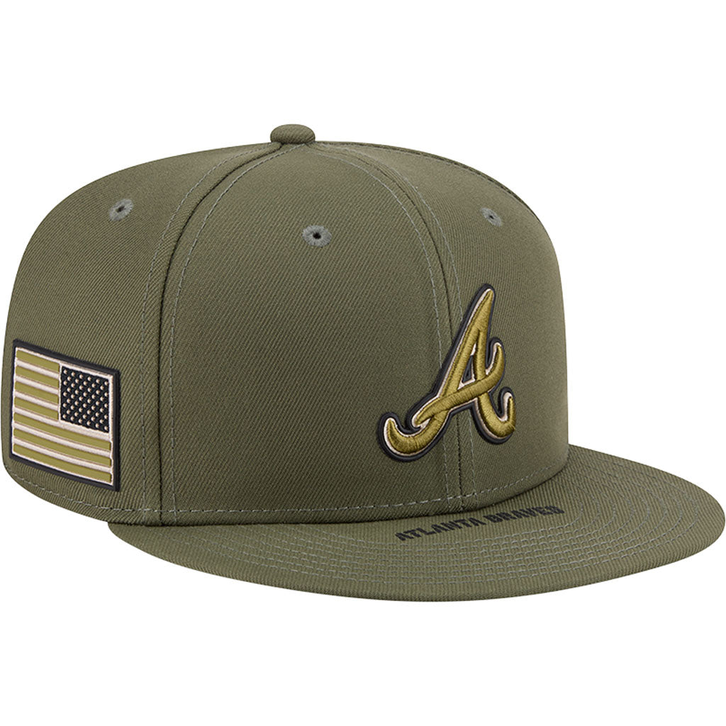 MLB Atlanta Braves New Era 2026 Armed Forces Day 9FIFTY Snapback Hat - Green