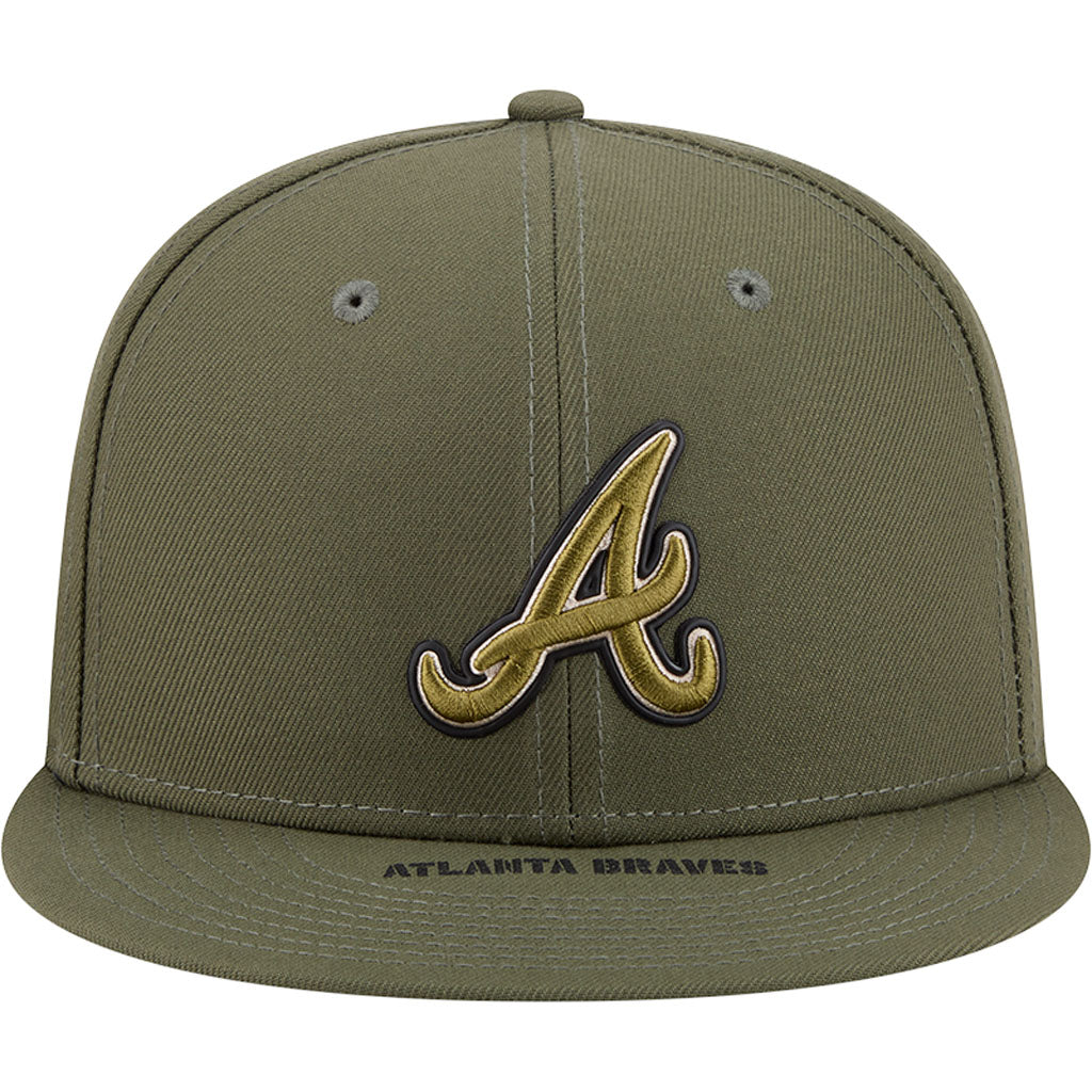 MLB Atlanta Braves New Era 2026 Armed Forces Day 9FIFTY Snapback Hat - Green
