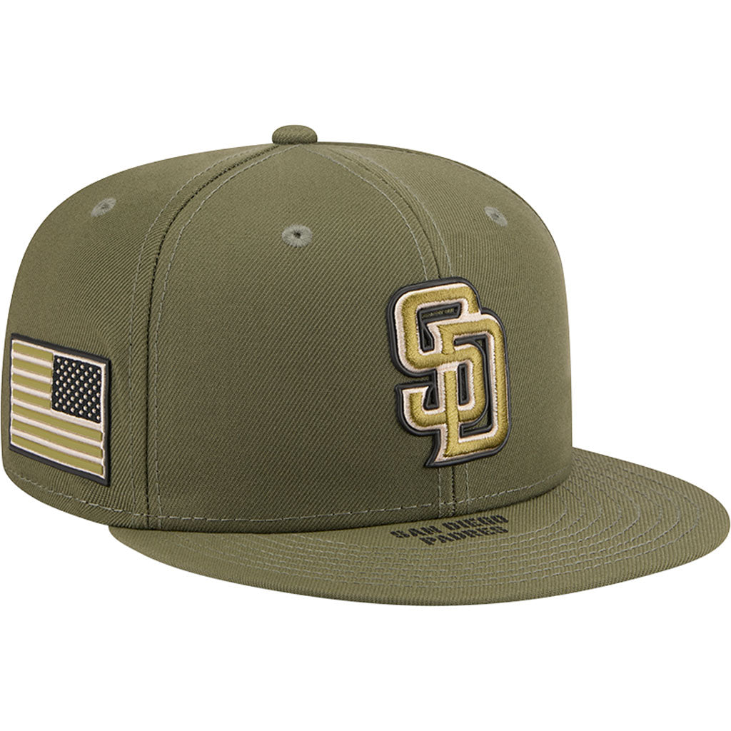 MLB San Diego Padres New Era 2026 Armed Forces Day 9FIFTY Snapback Hat - Green