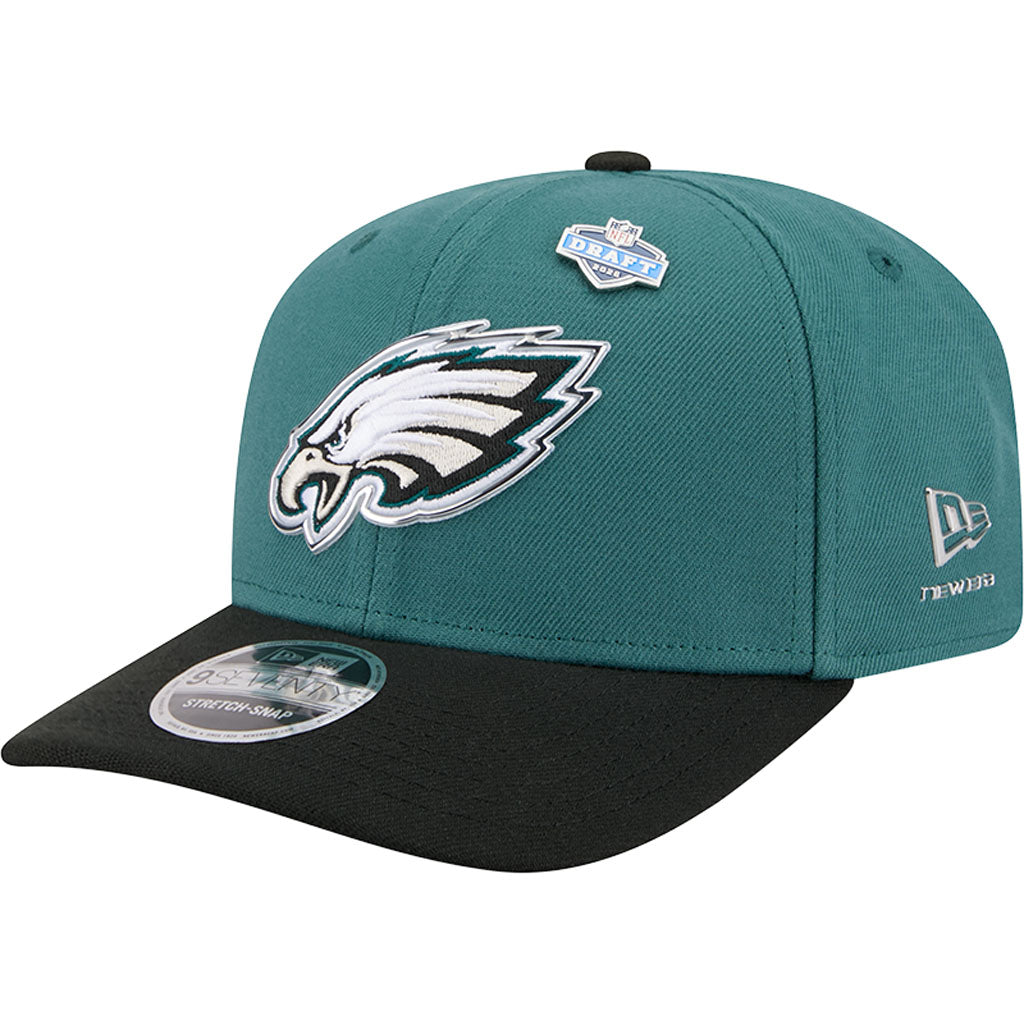 NFL Philadelphia Eagles New Era 2026 Draft 9SEVENTY Snapback Hat - Green