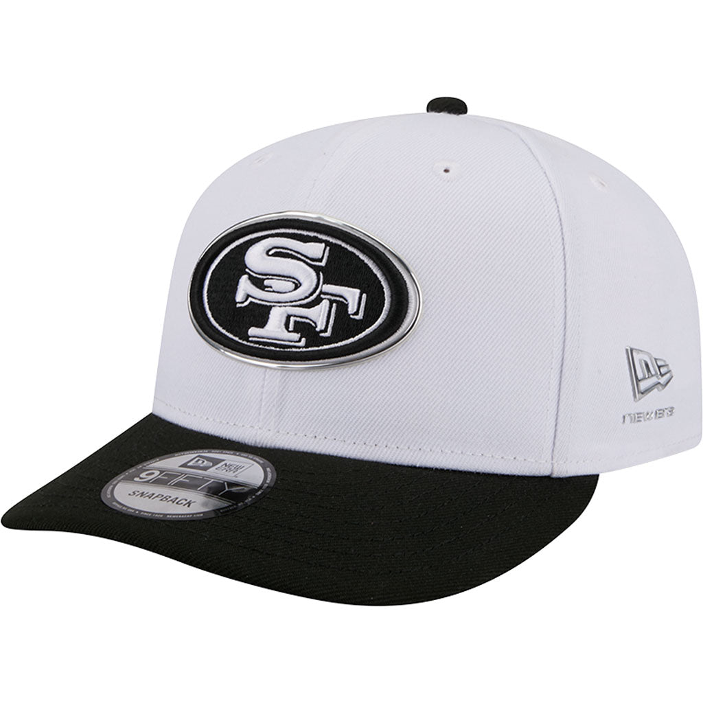 NFL San Francisco 49ers New Era Black & White 2026 Draft 9FIFTY Snapback Hat - White