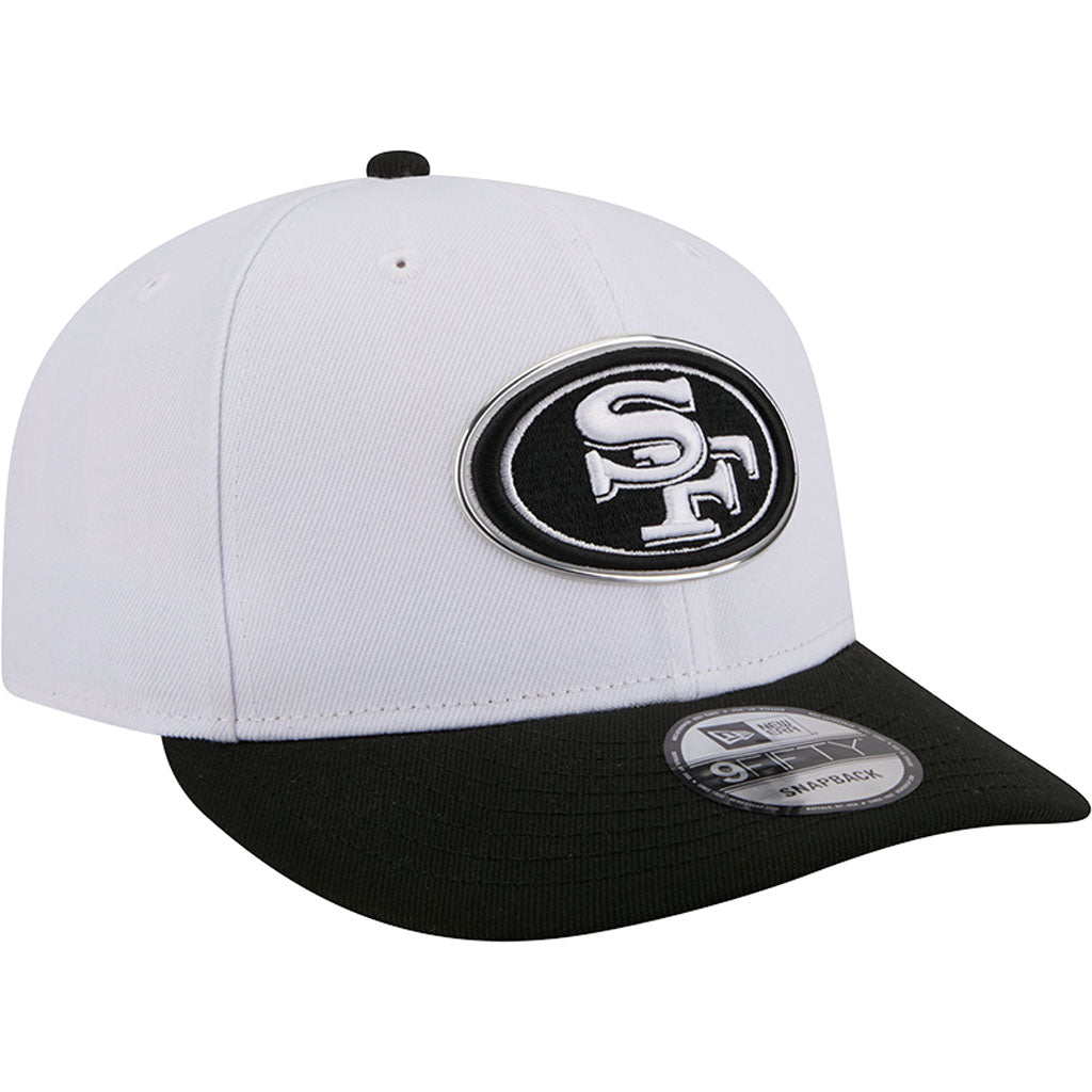 NFL San Francisco 49ers New Era Black & White 2026 Draft 9FIFTY Snapback Hat - White
