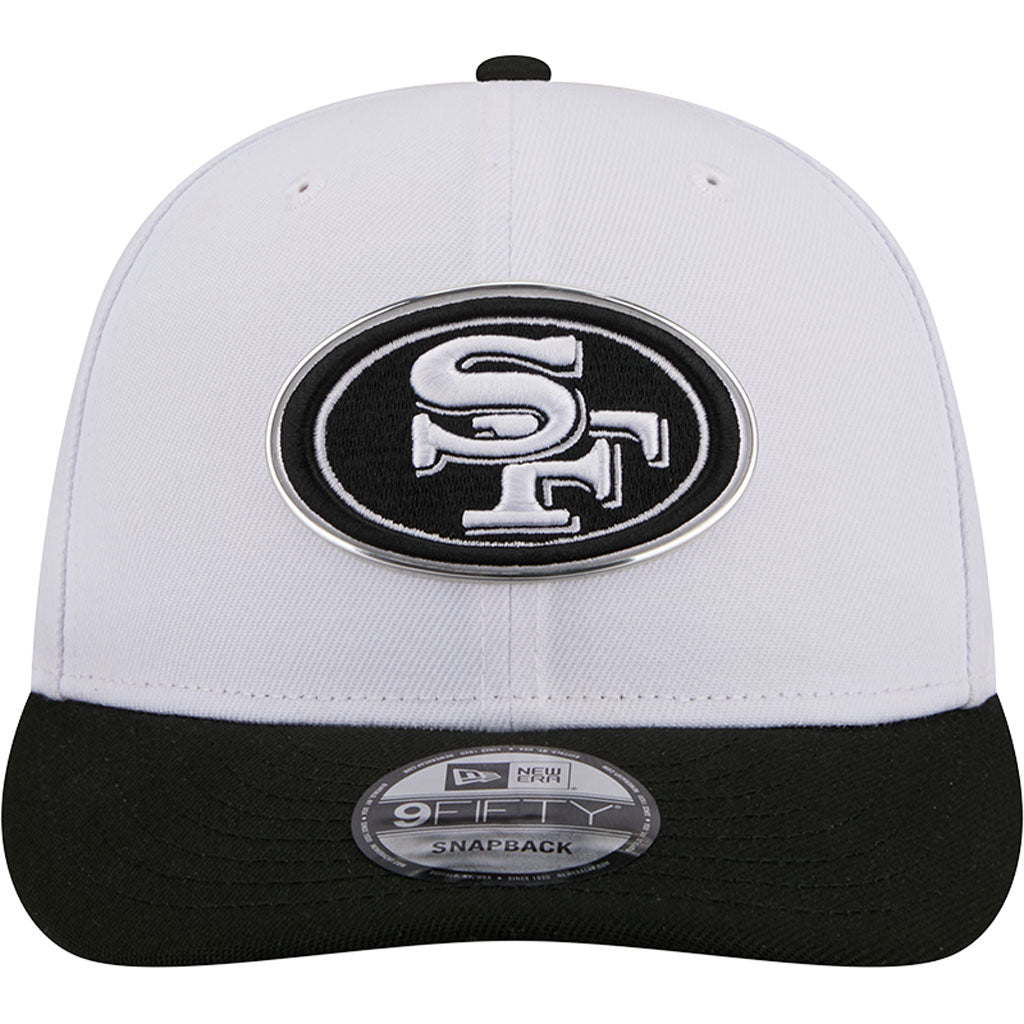 NFL San Francisco 49ers New Era Black & White 2026 Draft 9FIFTY Snapback Hat - White