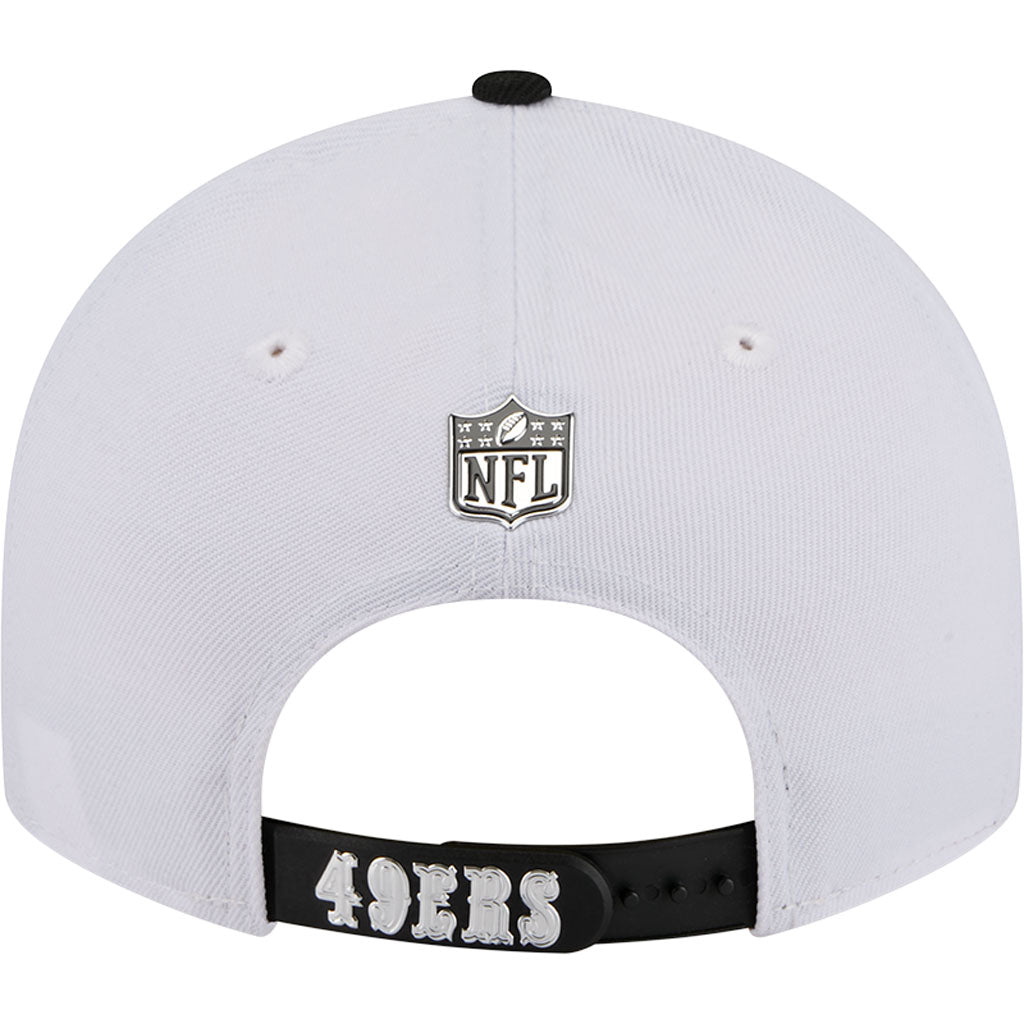 NFL San Francisco 49ers New Era Black & White 2026 Draft 9FIFTY Snapback Hat - White