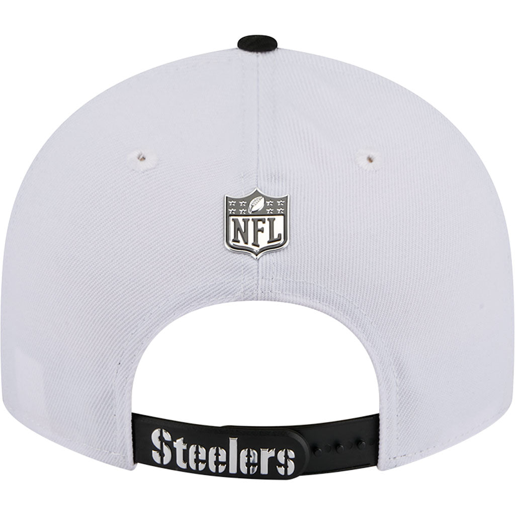 NFL Pittsburgh Steelers New Era Black & White 2026 Draft 9FIFTY Snapback Hat - White