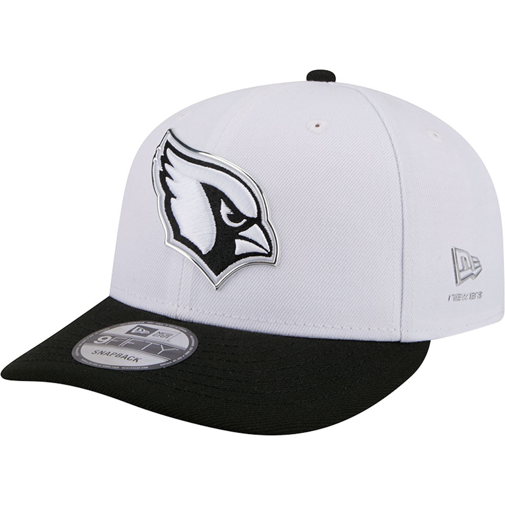 NFL Arizona Cardinals New Era Black & White 2026 Draft 9FIFTY Snapback Hat - White