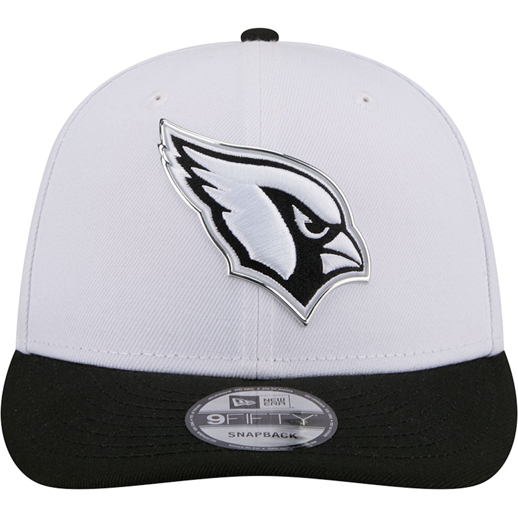 NFL Arizona Cardinals New Era Black & White 2026 Draft 9FIFTY Snapback Hat - White