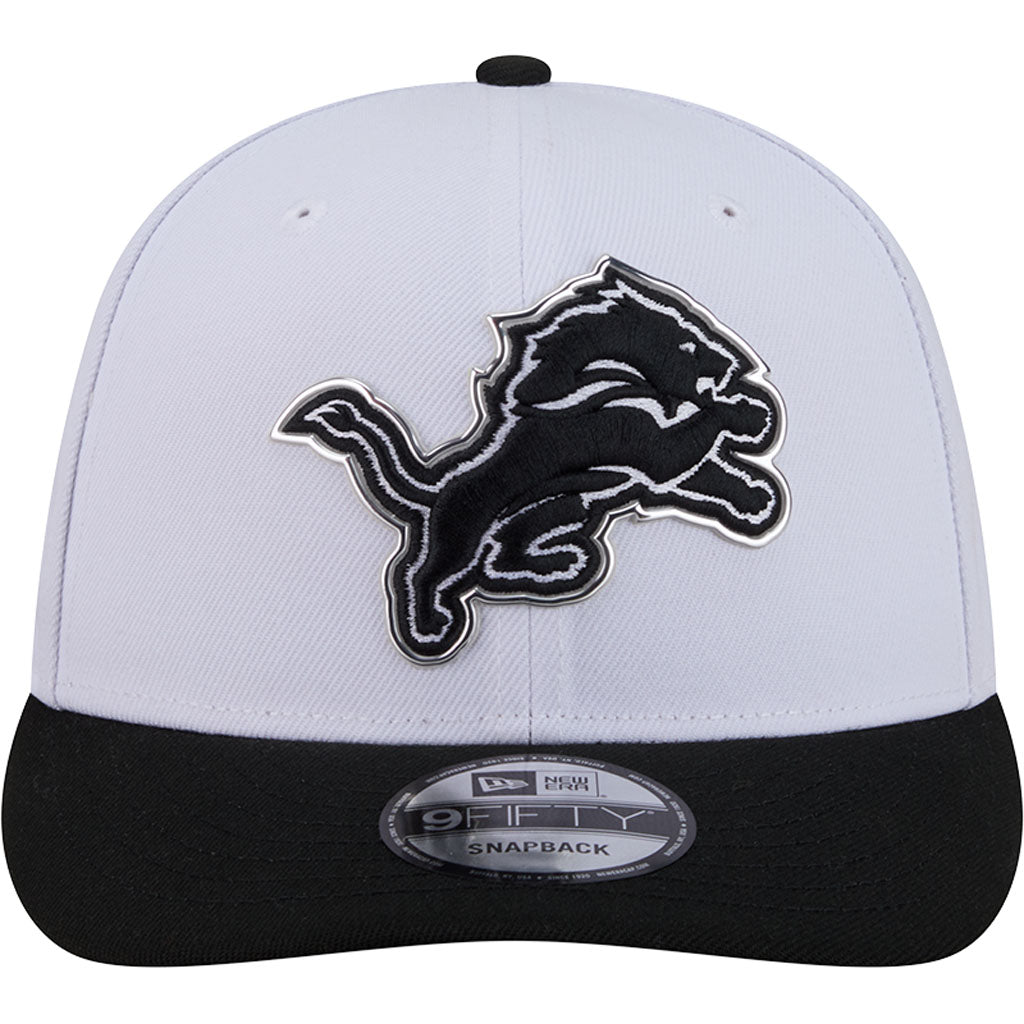 NFL Detroit Lions New Era Black & White 2026 Draft 9FIFTY Snapback Hat - White