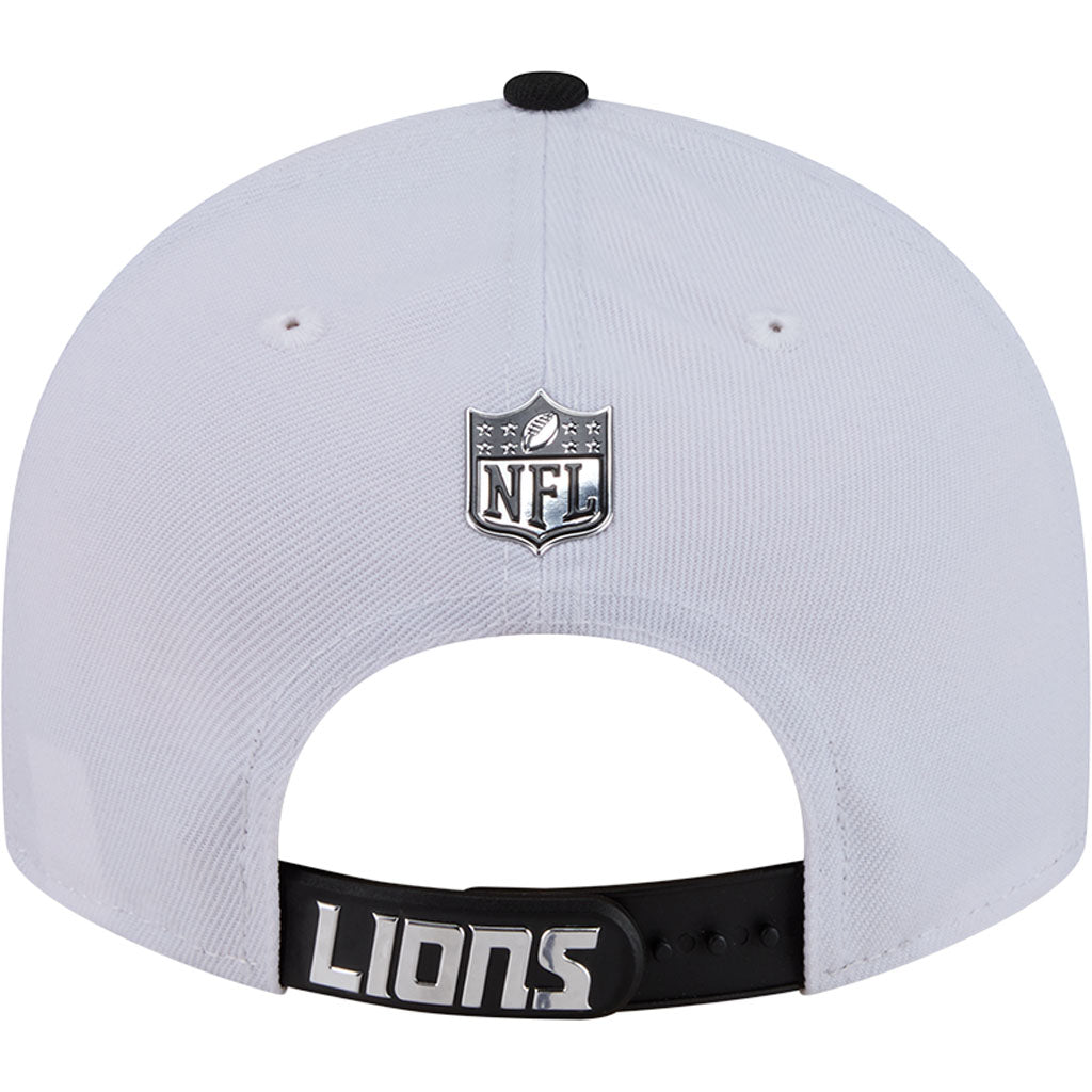 NFL Detroit Lions New Era Black & White 2026 Draft 9FIFTY Snapback Hat - White