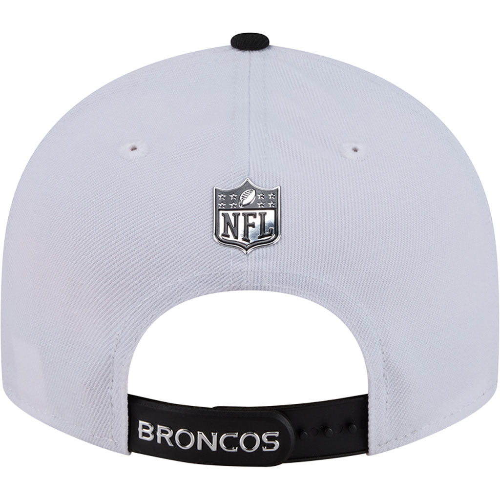 NFL Denver Broncos New Era Black & White 2026 Draft 9FIFTY Snapback Hat - White