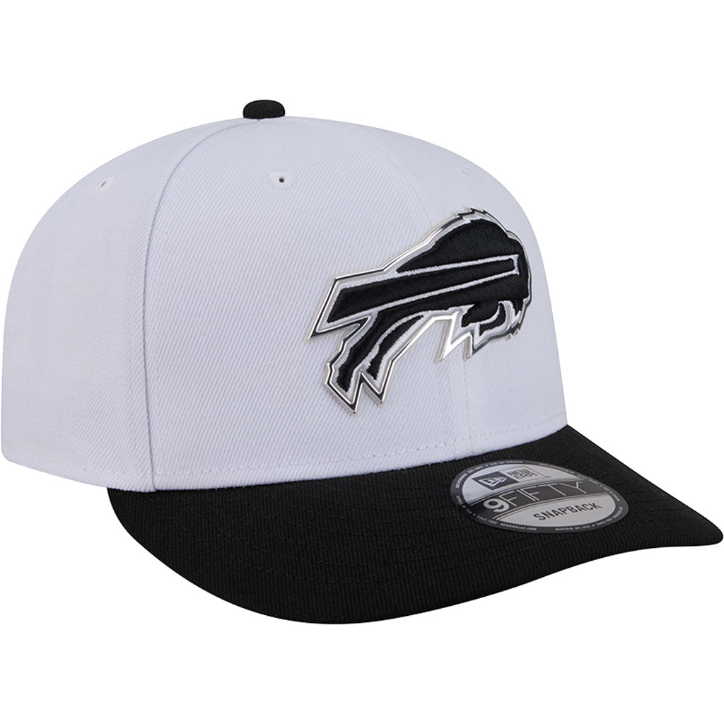 NFL Buffalo Bills New Era Black & White 2026 Draft 9FIFTY Snapback Hat - White